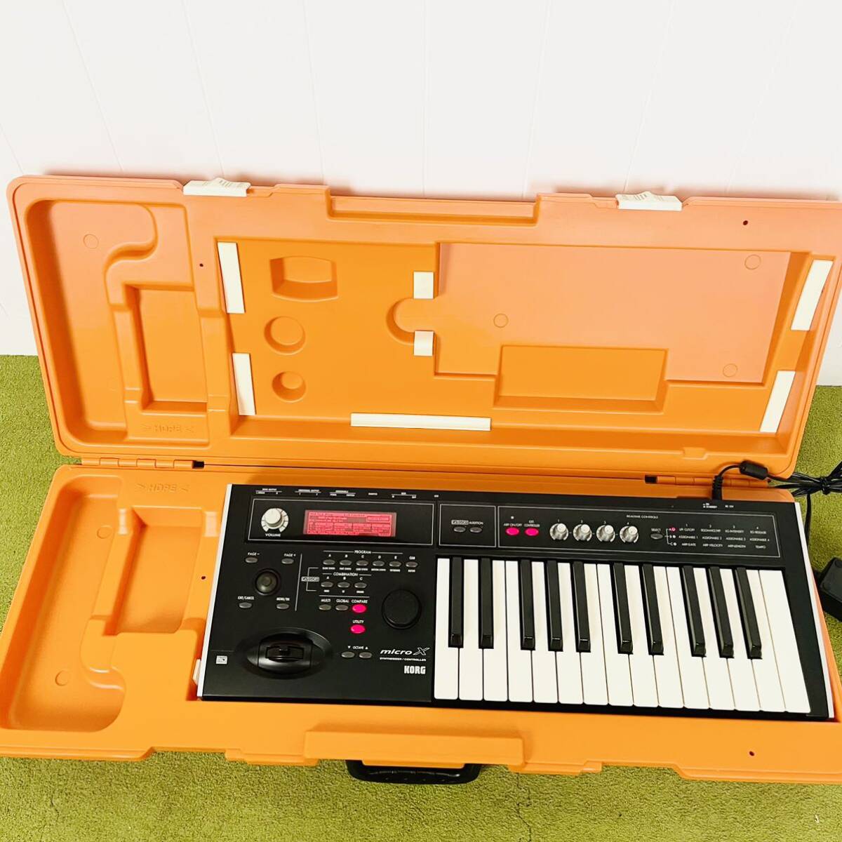 KORG micro X Korg synthesizer 25 key black operation verification ending beautiful goods case attaching 