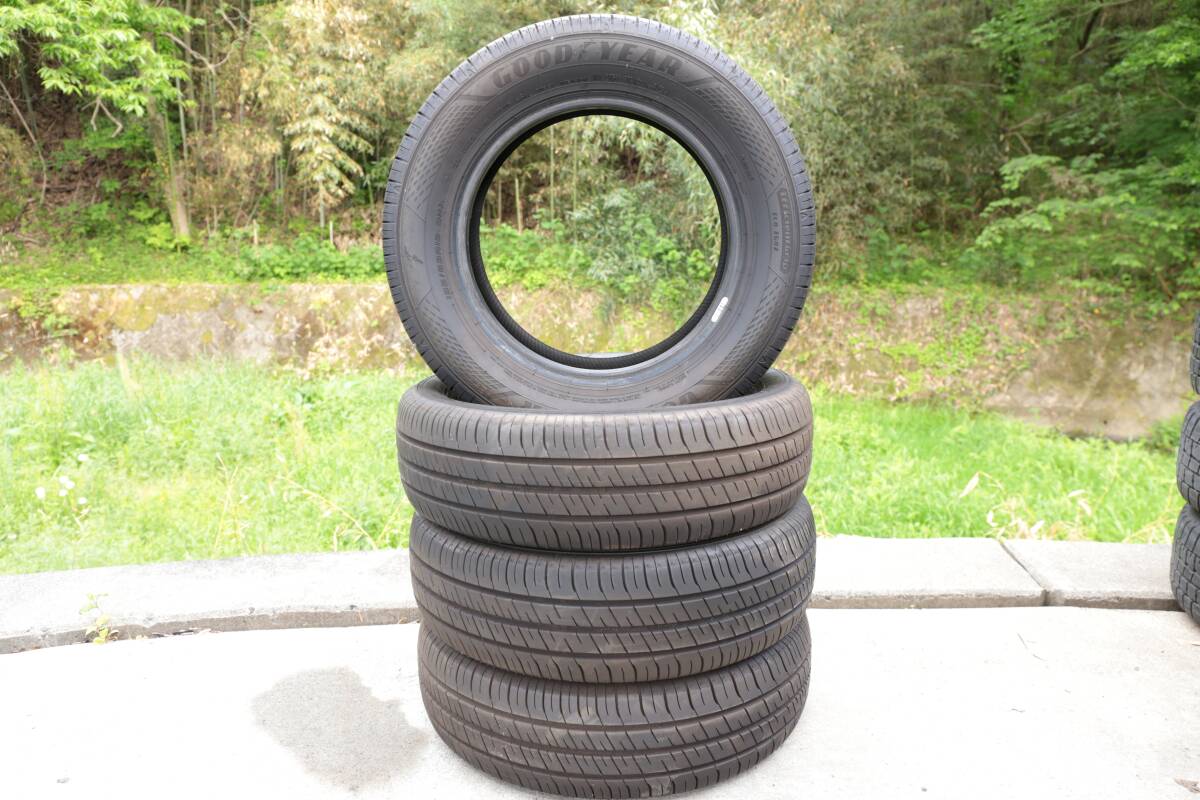  secondhand goods GOODYEAR EfficientGrip ECO ECO2 195/65R15 91H tire 4 pcs set [ coming to a store exchange warm welcome ]
