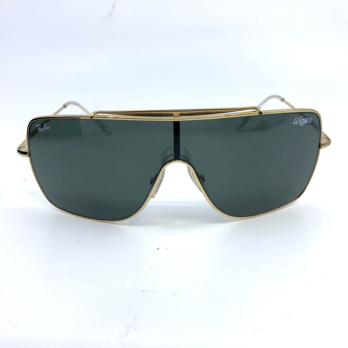 極美品 レイバン RayBan ウィングス2 WingsⅡ サングラス RB3697 9050/71 140 3N ゴールド/ダークグリーン(Y0510_15)_画像1