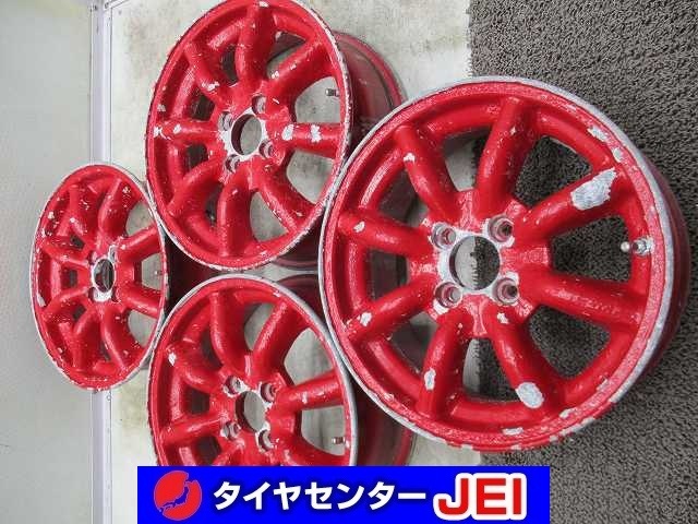 15インチ ワタナベ 6J+34 100 軽自動車/コンパクトカー リペアベース 中古アルミホイール【4本セット】送料無料(A15-4833）の画像1