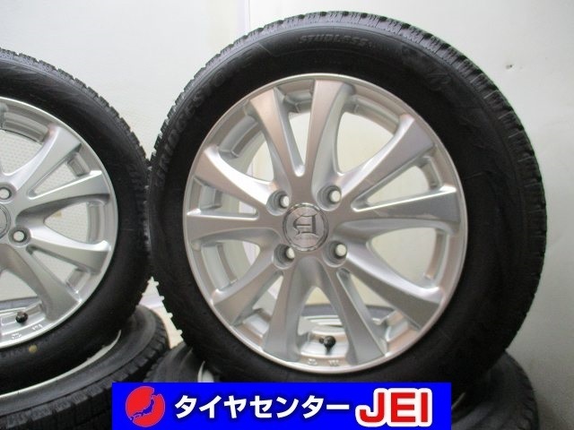 14インチ VRX2 バリ溝 155/65R14 4.5J+43 100 軽自動車 中古スタッドレスタイヤホイール【4本セット】送料無料(SA14-4066）_画像1