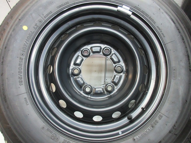 15インチ トヨタ ハイエース純正 195/80R15 6J 139.7 2024年 新車外し BS 新古タイヤ ホイール4本セット送料無料(MS15-2684）_画像5