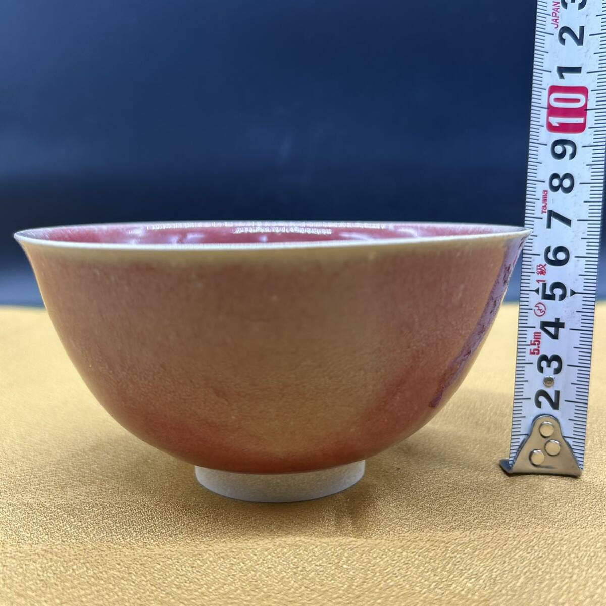 辰砂 赤 茶碗 抹茶碗 茶器 茶道具 陶器 ア5_画像9