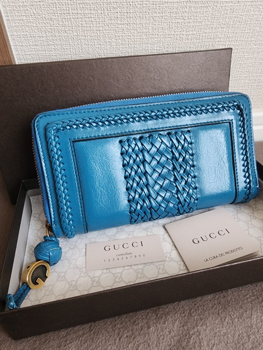 美品 希少 グッチ GUCCI 長財布　ラウンドジップ　_画像1