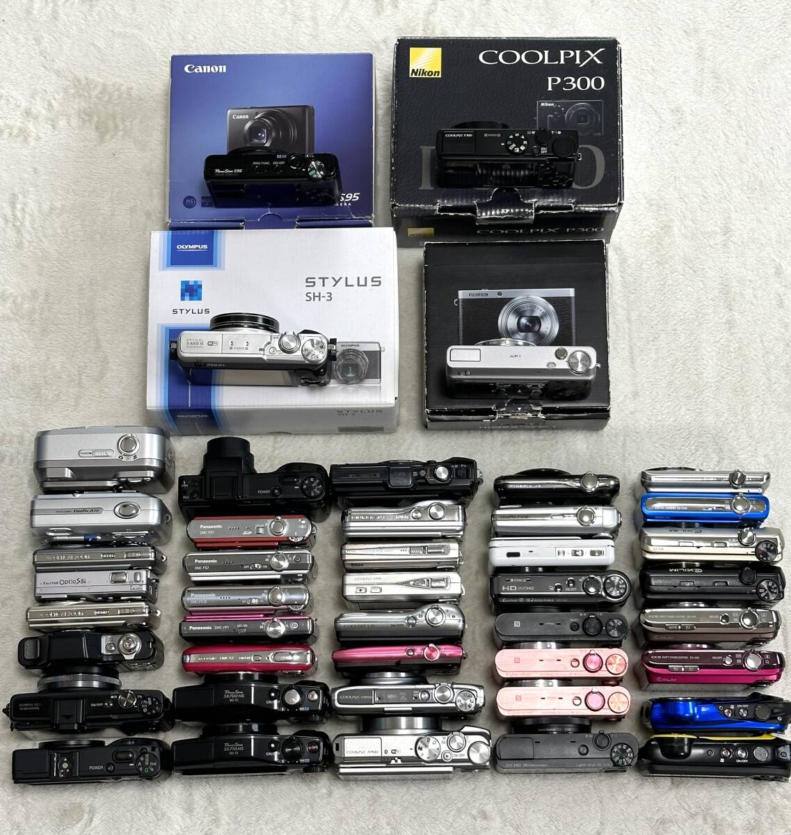  digital camera * together exhibition *Nikon/Canon/Panasonic/SONY/CASIO/FUJIFILM/RICOH/OLYMPUS etc. other total 44 pcs [ not yet verification Junk ]