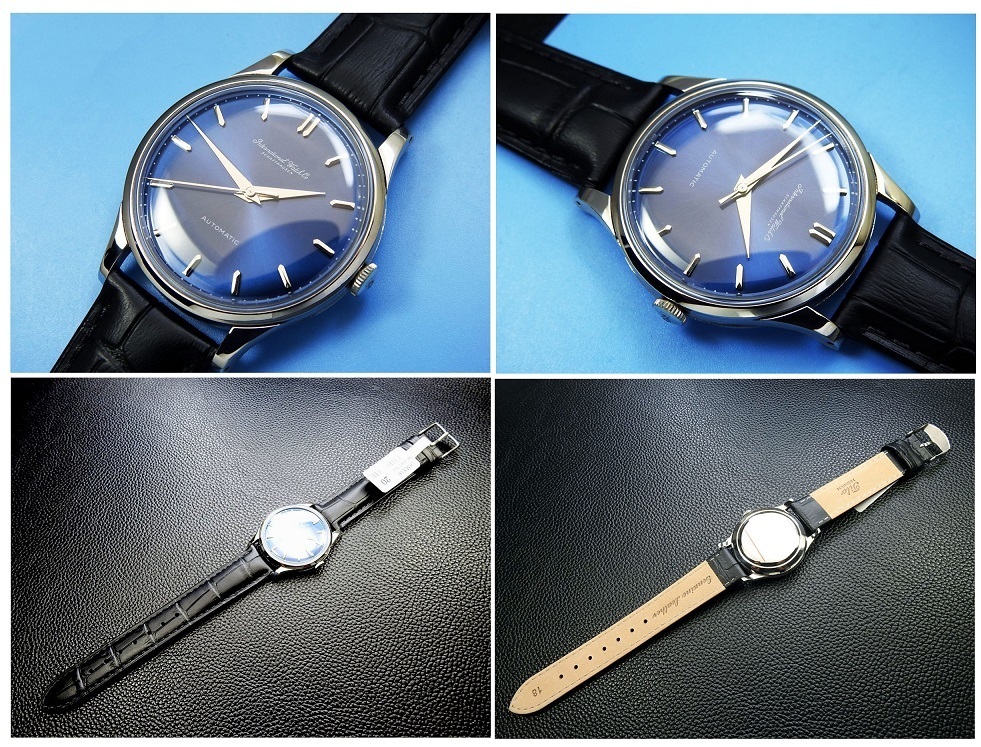 IWC Inter National Steel Cal 853 Royal Blue Dial мужской самозаводящиеся часы ( прекрасный товар,OH завершено ) / 35mm