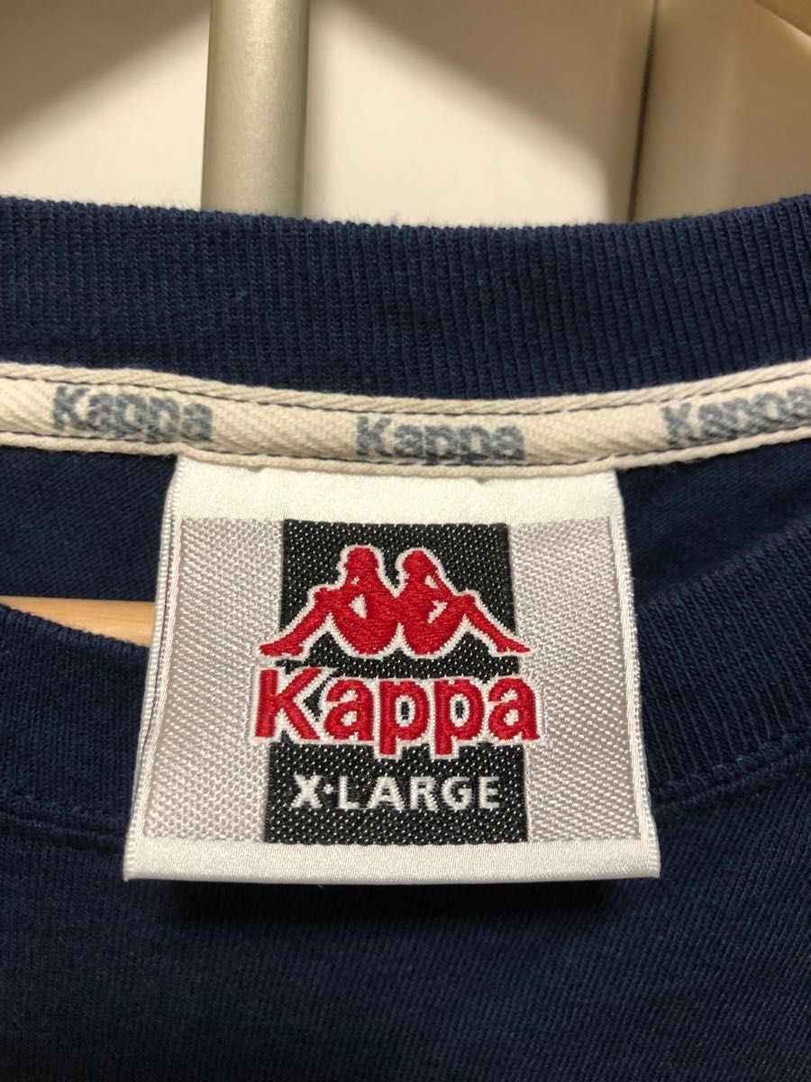 kappa soccer Tシャツ XL カッパ　サッカー　ネイビー　