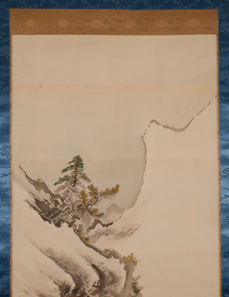 [ copy ].]10727 author unknown . mountain .. image .. Buddhism China . hanging scroll .. axis antique goods 