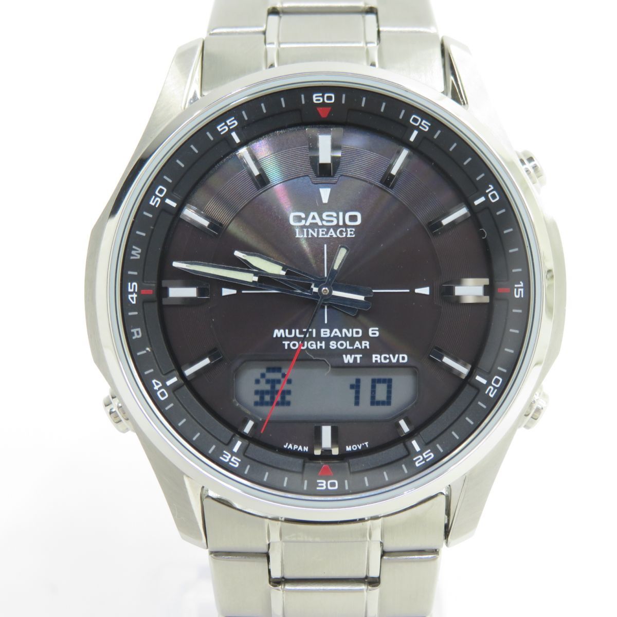 158s CASIO カシオ WaveCeptor LINEAGE ウェーブセプター リニエージ LCW-M100DE-1AJF タフソーラー 腕時計 ※中古_画像1