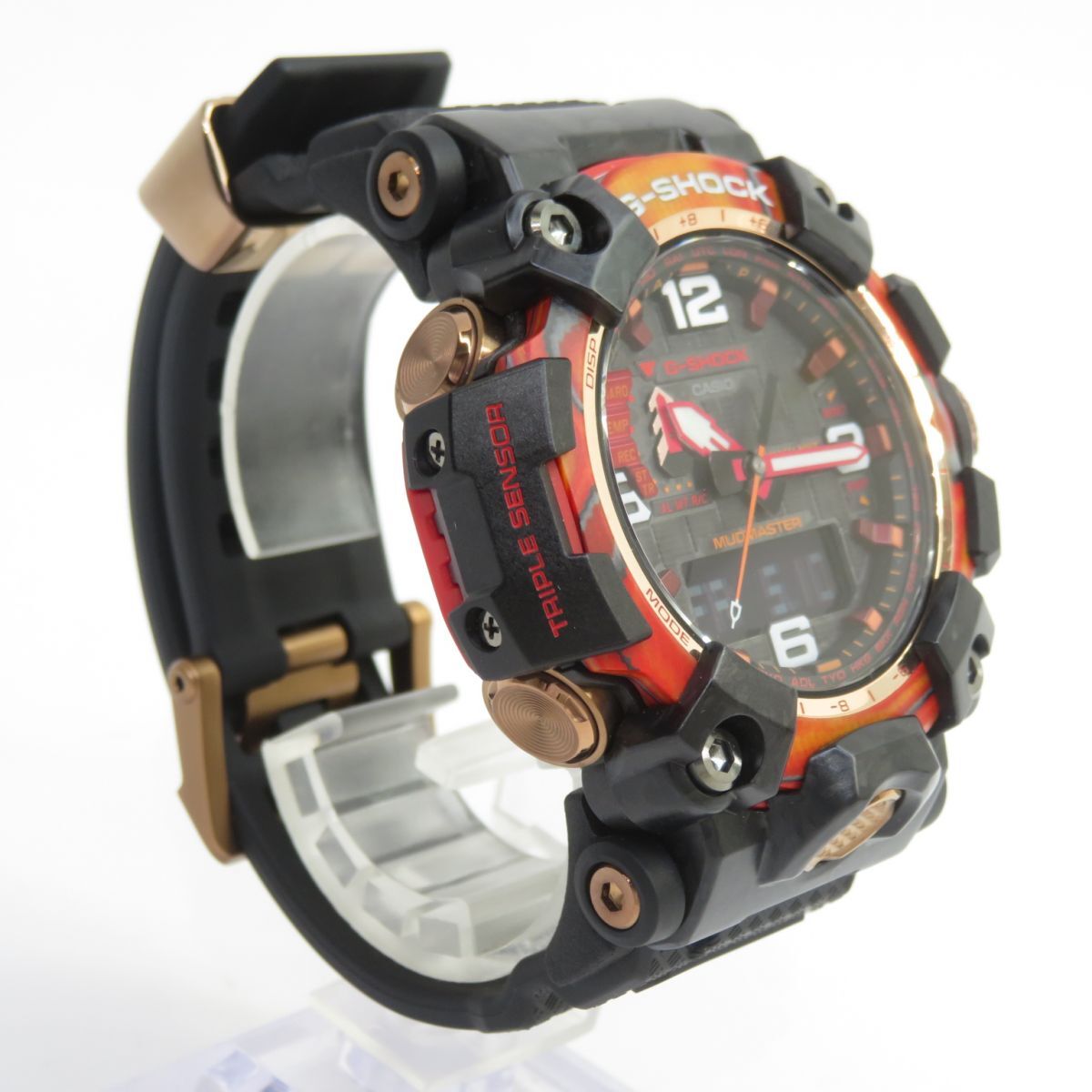 160s CASIO カシオ G-SHOCK 40th Anniversary Flare Red マスター オブ G マッドマスター GWG-2040FR-1AJR タフソーラー 腕時計 ※中古_画像2