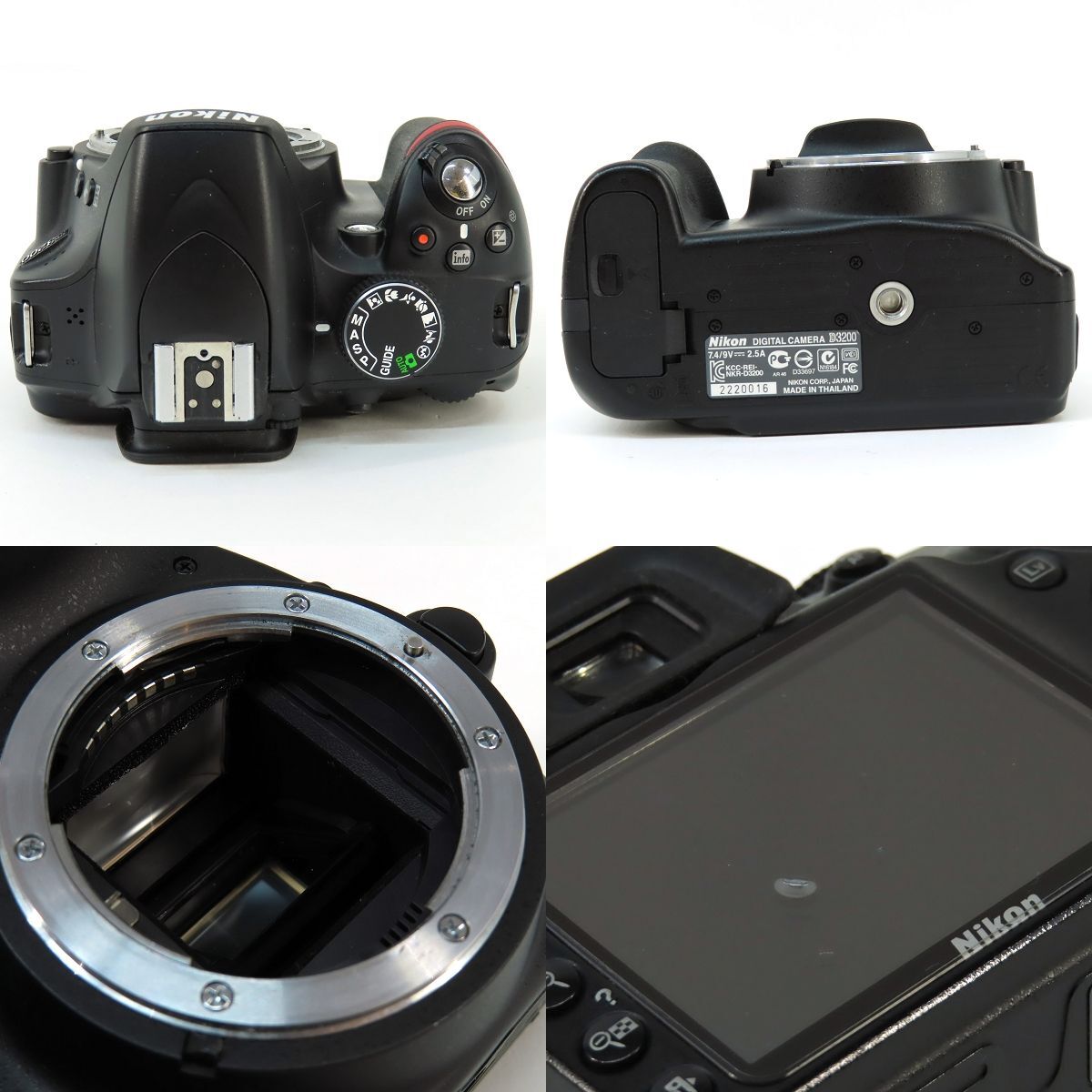 105s Nikon ニコン D3200 レンズキット ブラック デジタル一眼レフカメラ ※中古_画像3