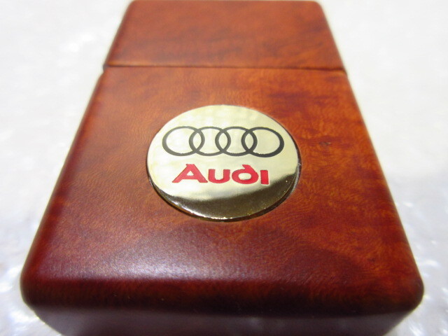 【Spiral】アウディ/AUDI Zippo/ジッポライター・木目調 新品/廃盤品/在庫限り/ウォールナット/の画像2