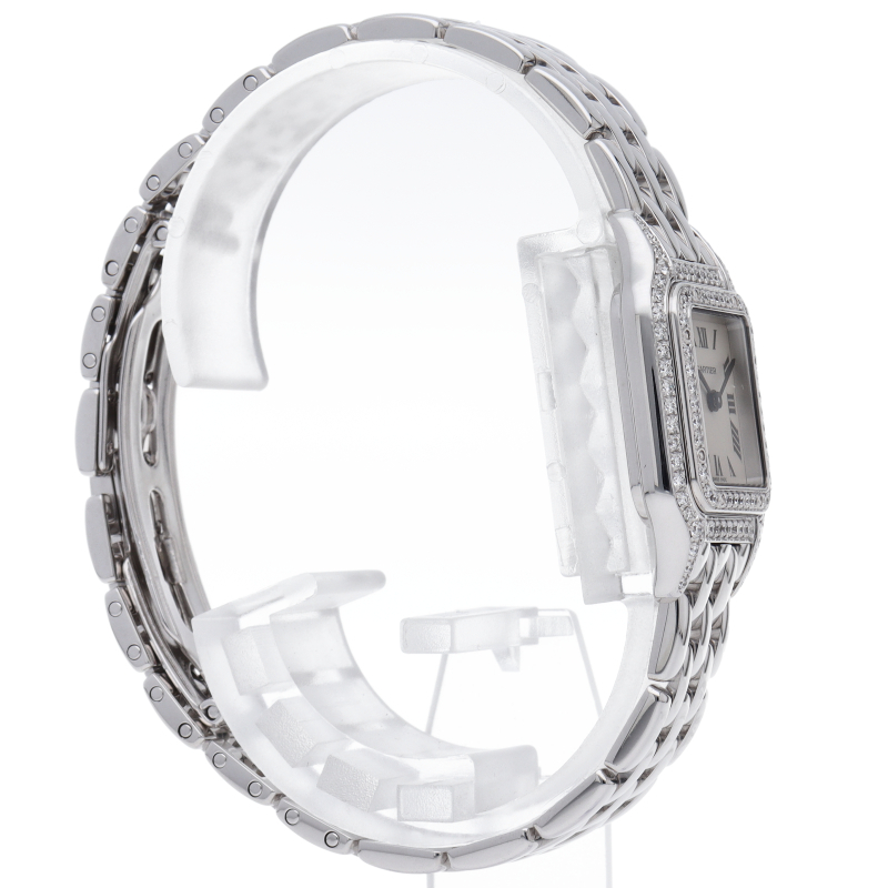  Cartier Panthere de Cartier watch SM diamond bezel WF3118F3 box K18WG lady's clock white 