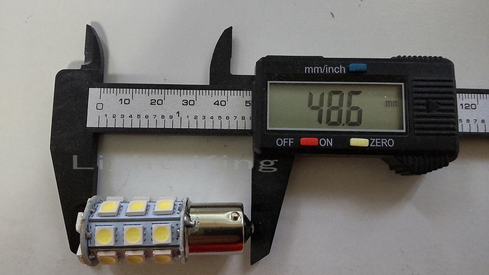 12V LED S25 ba15s 180° シングル球 ホワイト クリア 白 27連 2個 送料無料 バックランプ 作業灯 路肩灯 車幅灯_画像7