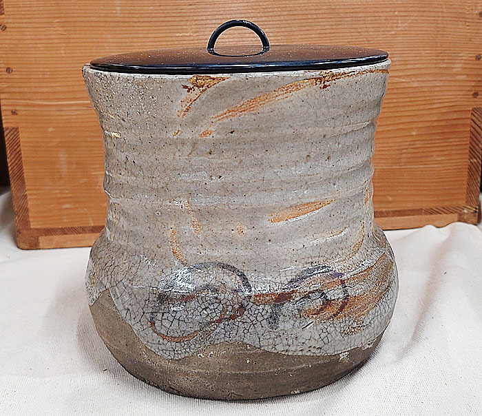 ☆茶碗魂☆A6 江戸時代 古志野水指 書付箱 茶道具の画像3