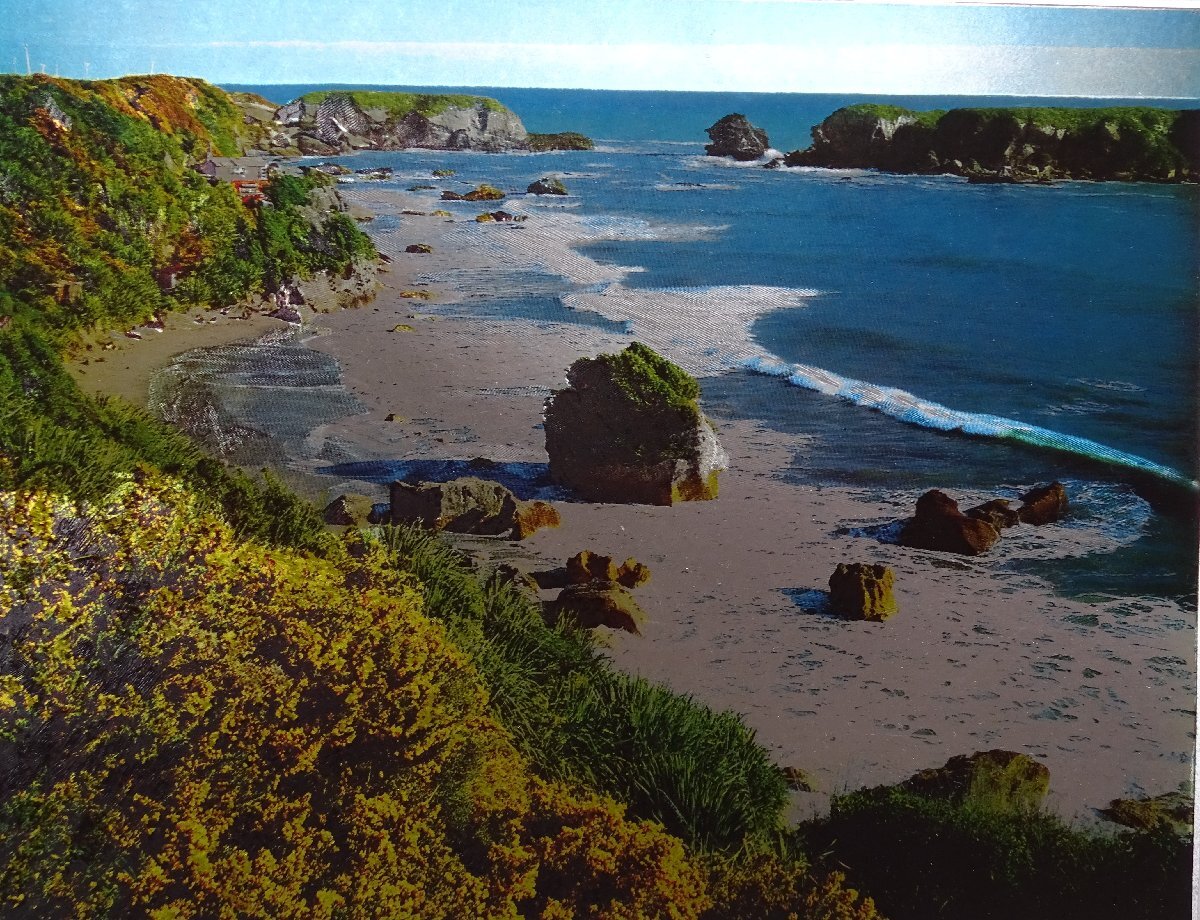 ・作者:　・作者不詳　・画題：　海辺の風景　・技法:　工芸品　・NO-R6-5-12.8_画像2