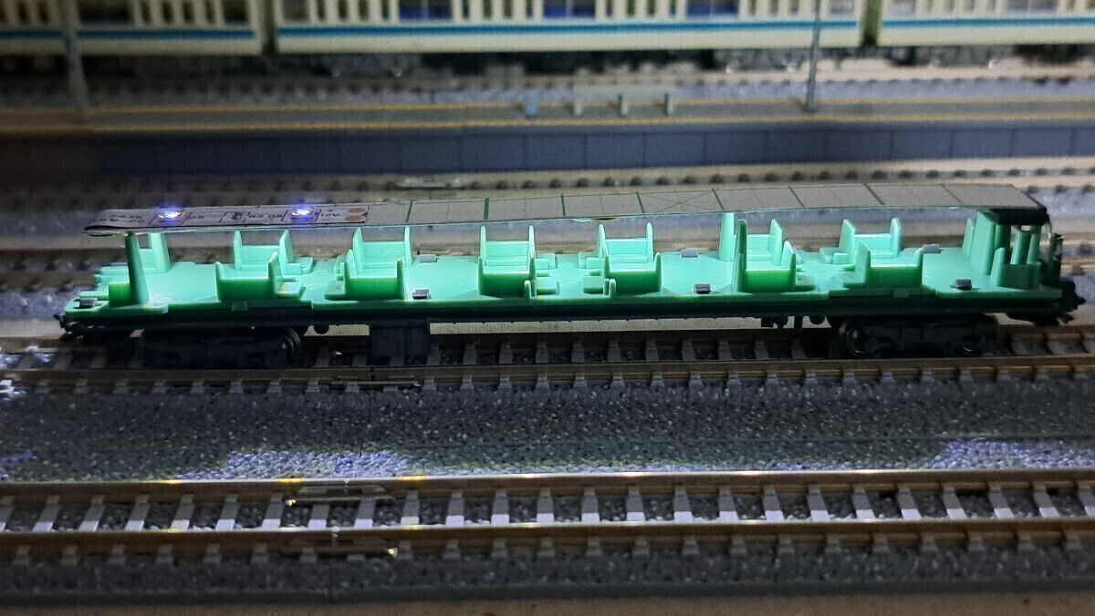 送料無料! 鉄道模型 nゲージ 自作 白色 LED led 室内灯 10両用＋予備2本 通勤型電車 近郊型電車 特急形電車 テープLED 点灯確認済み(1)