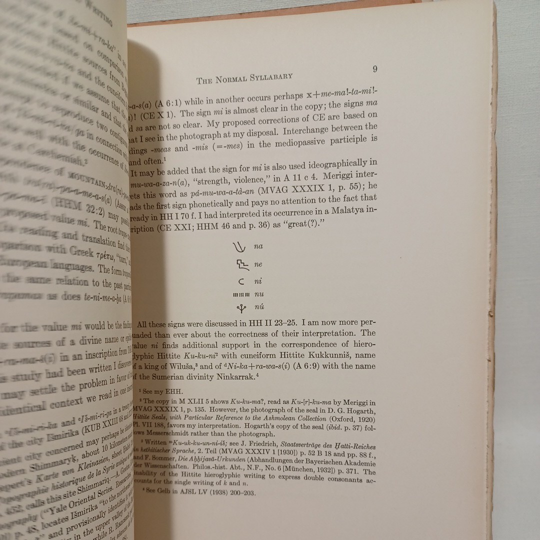  foreign book [HITTITE HIEROGLYPHS]hi tight . shape character hole Tria . shape character Ignace J. Gelb archaeology 