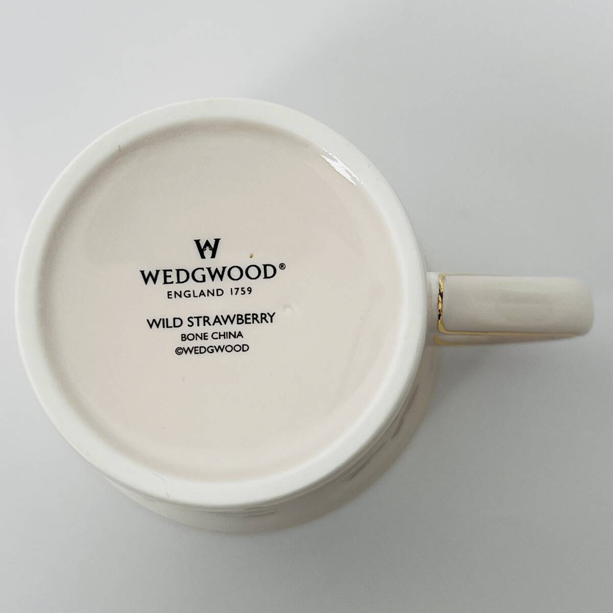 【WEDGWOOD/ウェッジウッド】ワイルドストロベリー マグカップ ペア 緑 ピンク 未使用品★9802の画像7