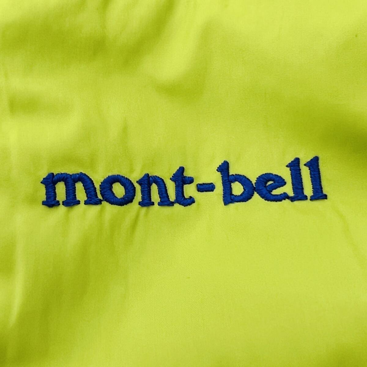 【mont-bell/モンベル】ダウンベスト リバーシブル キッズ/子供用 ライムグリーン ブルー アウトドア★_画像3