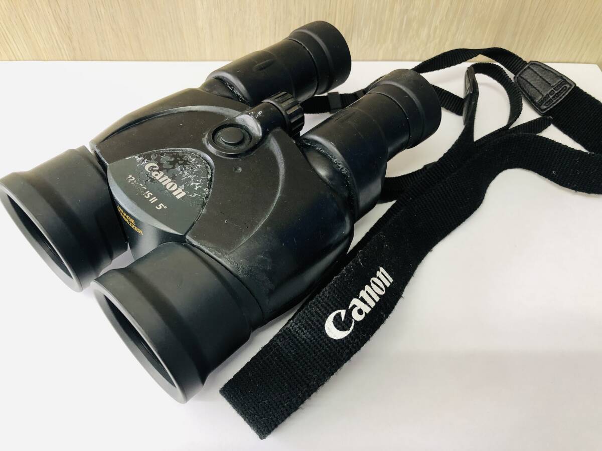 Canon/キャノン/IMAGE STABILIZER/12×36 IS II 5°/手ブレ補正機構付/ストラップ付/動作確認済/現状品/双眼鏡_画像1