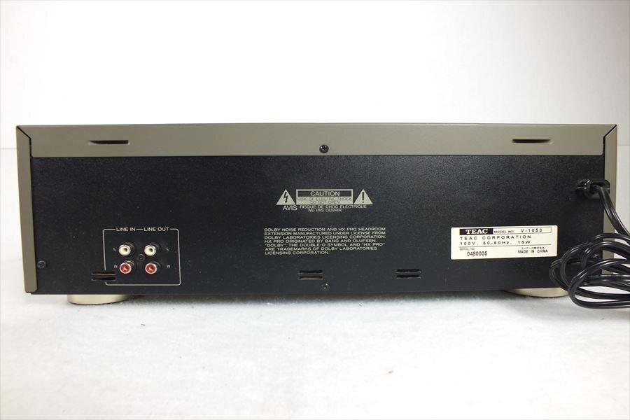 ★ TEAC ティアック V-1050 カセットデッキ 音出し確認済 中古 現状品 240501C4051の画像8