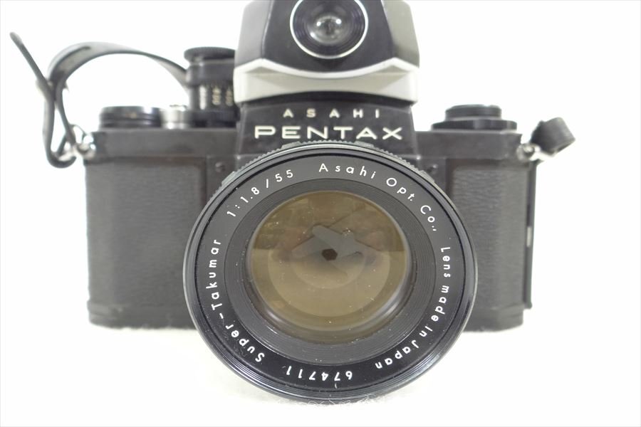 ▼ PENTAX ペンタックス SV ブラック フィルム一眼レフ 1:1.8/55 1:3.5/35 1/3.5/135 中古 現状品 240407Y3086_画像2