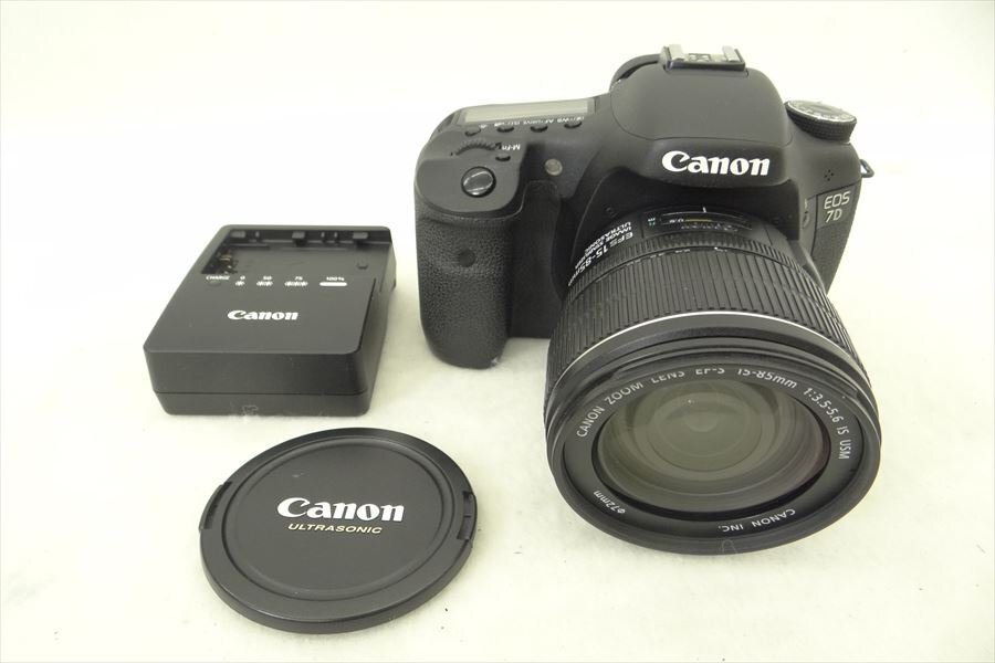 ▼ Canon キャノン 7D デジタル一眼レフ EF-S 15-85mm 1:3.5-5.6 中古 現状品 240507M4022_画像1