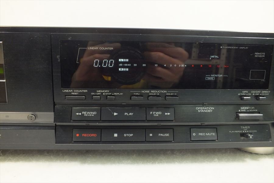 □ AIWA アイワ XK-007 カセットデッキ 中古 現状品 240506G6228_画像5