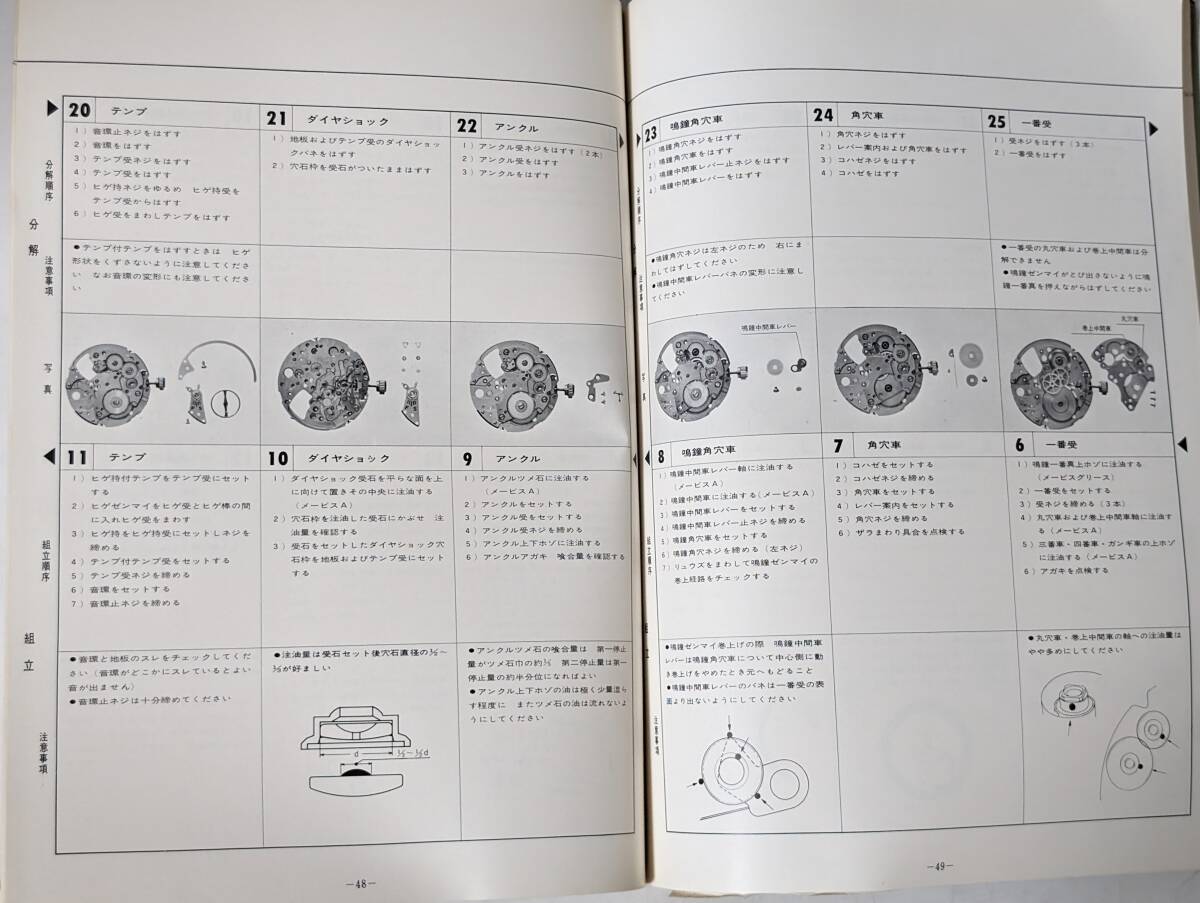 79 SEIKO セイコー紳士用ウォッチ 技術解説書 服部時計店 1968　チラシ 広告 パンフレット カタログ 冊子 リーフレット 見本 等 精工舎_画像9