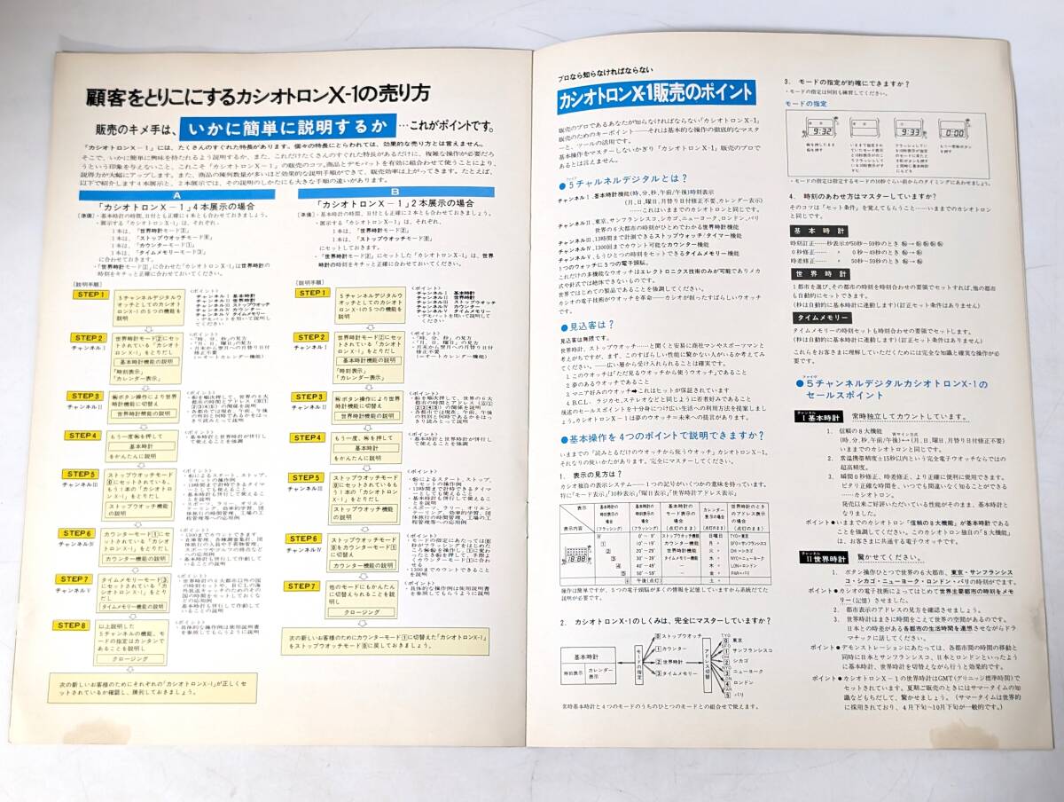 104 CASIO カシオ　コンピュータウォッチ　カシオトロン Xー1　マニュアル　カタログ等_画像8