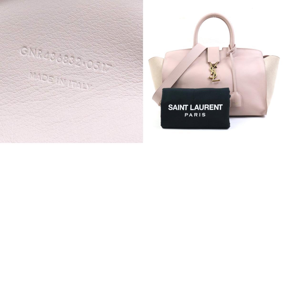 サンローラン SAINT LAURENT ハンドバッグ ショルダーバッグ ダウンタウン カバス レザー/スエード ピンク e58643f_画像10