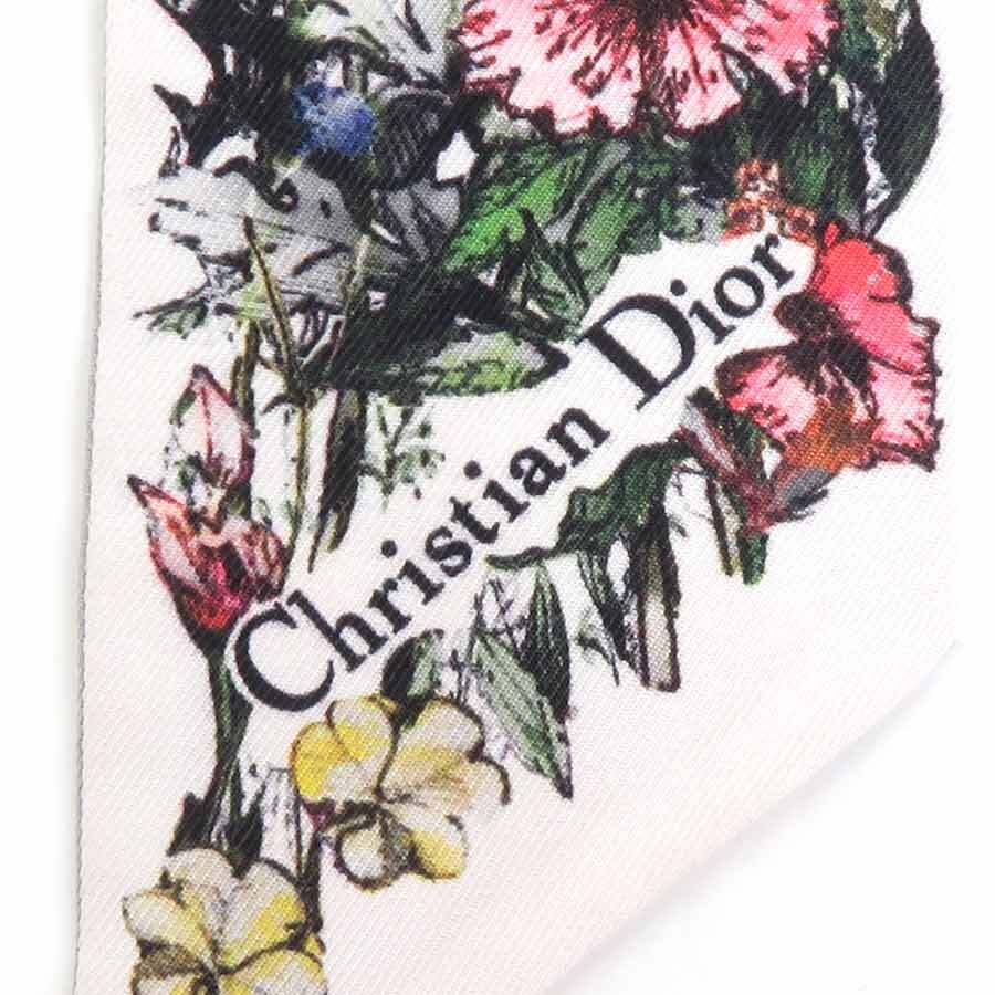 クリスチャンディオール Christian Dior スカーフ リボンスカーフ シルク マルチカラー e58658f_画像7