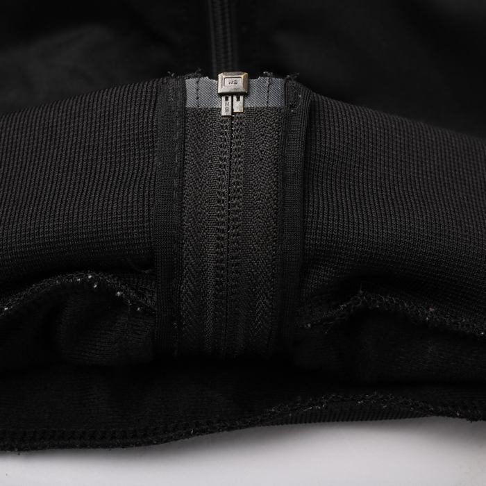 アディダス ジップアップジャージ トラックジャケット 袖ライン スポーツウエア TA レディース Sサイズ 黒×白 adidas_画像5