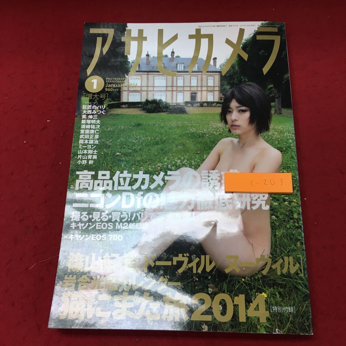 c-203 ※10 アサヒカメラ 2014年1月号 付録付き 2014年1月20日 発行 朝日新聞出版 写真 随筆 カメラ 撮影 雑誌 趣味