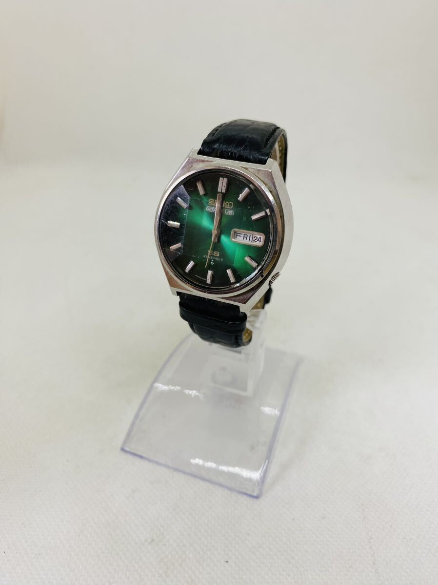 SEIKO セイコー ファイブ アクタス SS デイデイト カットガラス グリーン 6106-8690 自動巻き メンズ 腕時計 ジャンク品の画像1