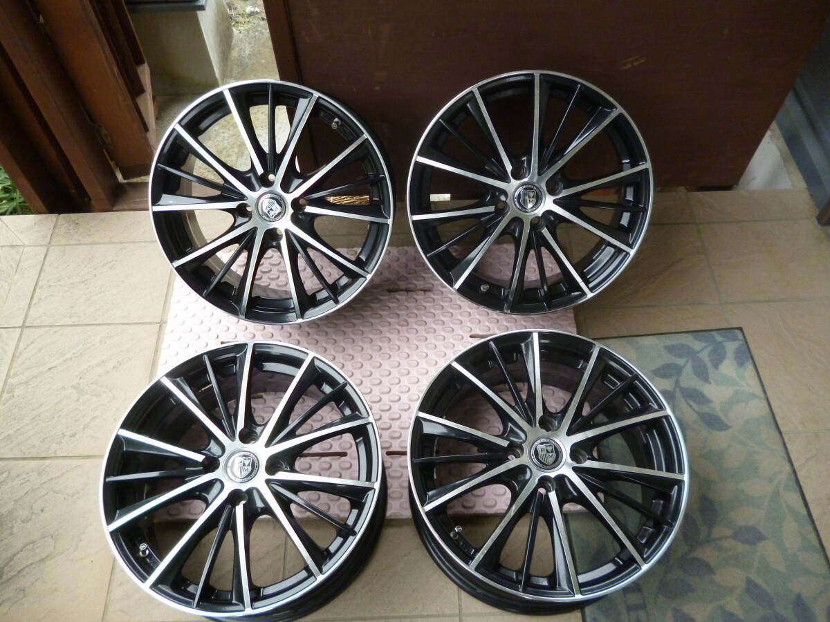 個人、中古４本ＰＲＥＭＩＸ ＰＥＲＦＯＲＭＡＮＳ ＷＨＥＥＬＳ １６Ｘ６．５Ｊ インセット４３ ４穴ＰＣＤ１００ハブ手測り約63の画像1