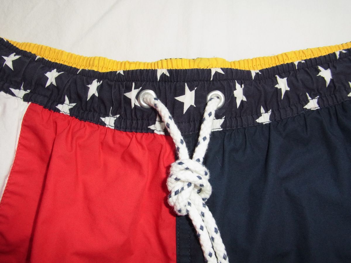 ☆ 90s ビンテージ TOMMY HILFIGER トミーヒルフィガー TOMMY TRUNKS 星条旗 スイム ショーツ sizeL ☆古着 SAILING GEAR 国内正規品 OLD_画像7