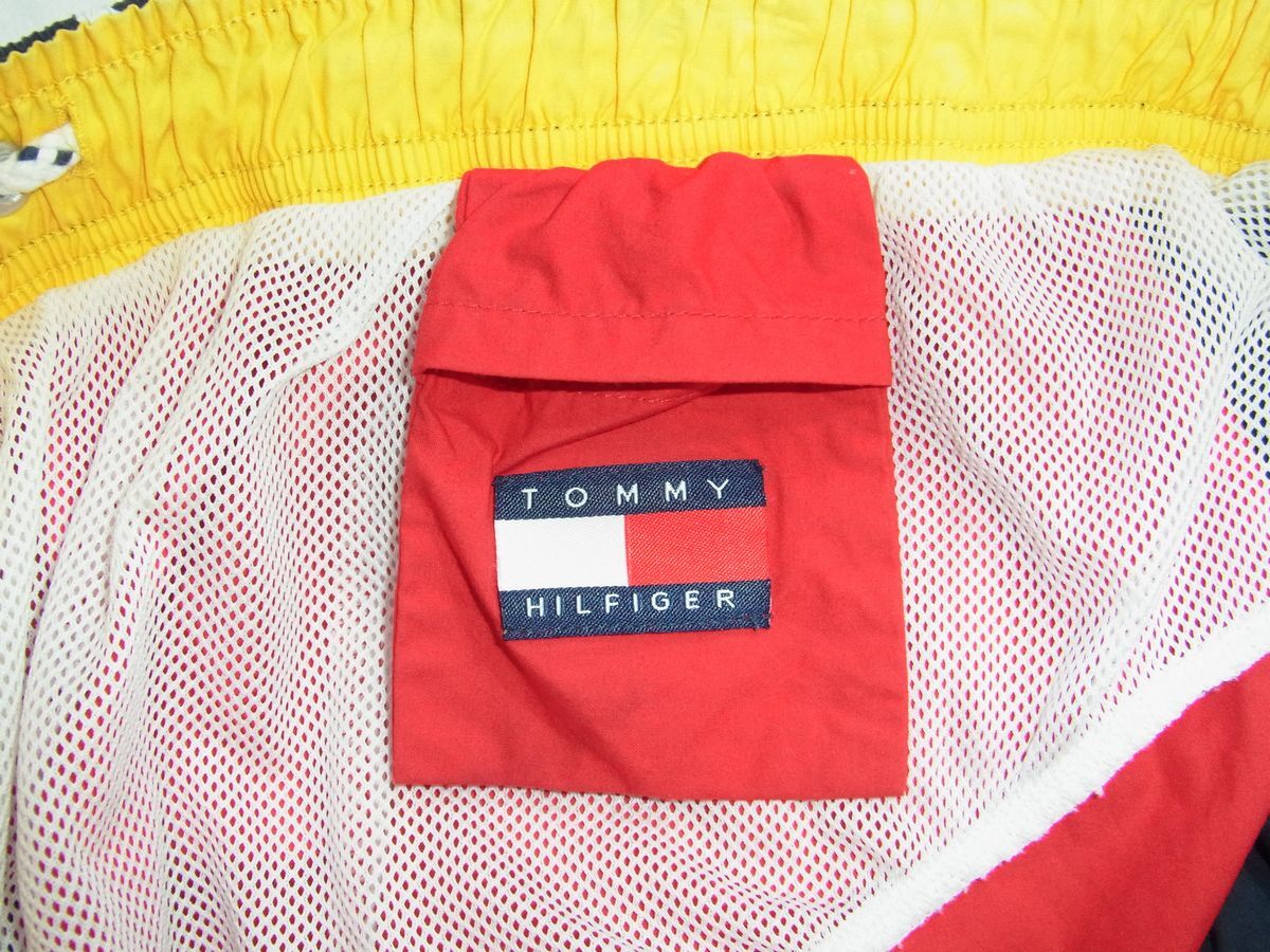 ☆ 90s ビンテージ TOMMY HILFIGER トミーヒルフィガー TOMMY TRUNKS 星条旗 スイム ショーツ sizeL ☆古着 SAILING GEAR 国内正規品 OLD_画像5