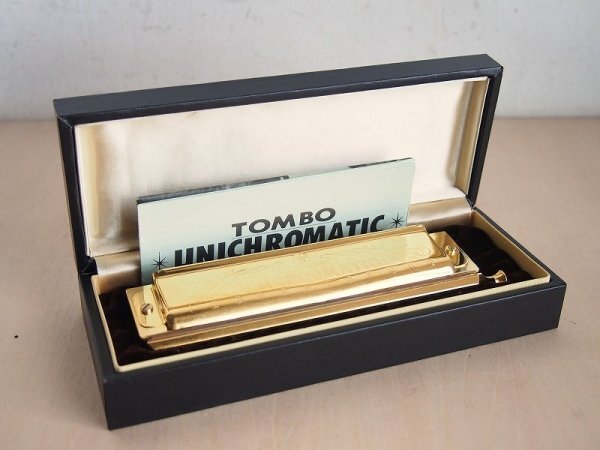 TOMBO губная гармоника UNICHROMATIC GOLD губная гармоника Gold стрекоза TOMBO Uniqlo matic с футляром retro H21
