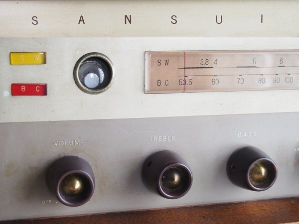 SANSUSI vacuum tube radio National vacuum tube radio Showa Retro antique Junk H23