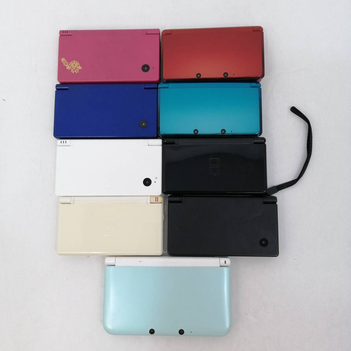 １円～現状品・未検品＃DSi / 3DS / DS Lite / 3DS LL 9台セット 欠品キズ汚れありの画像1