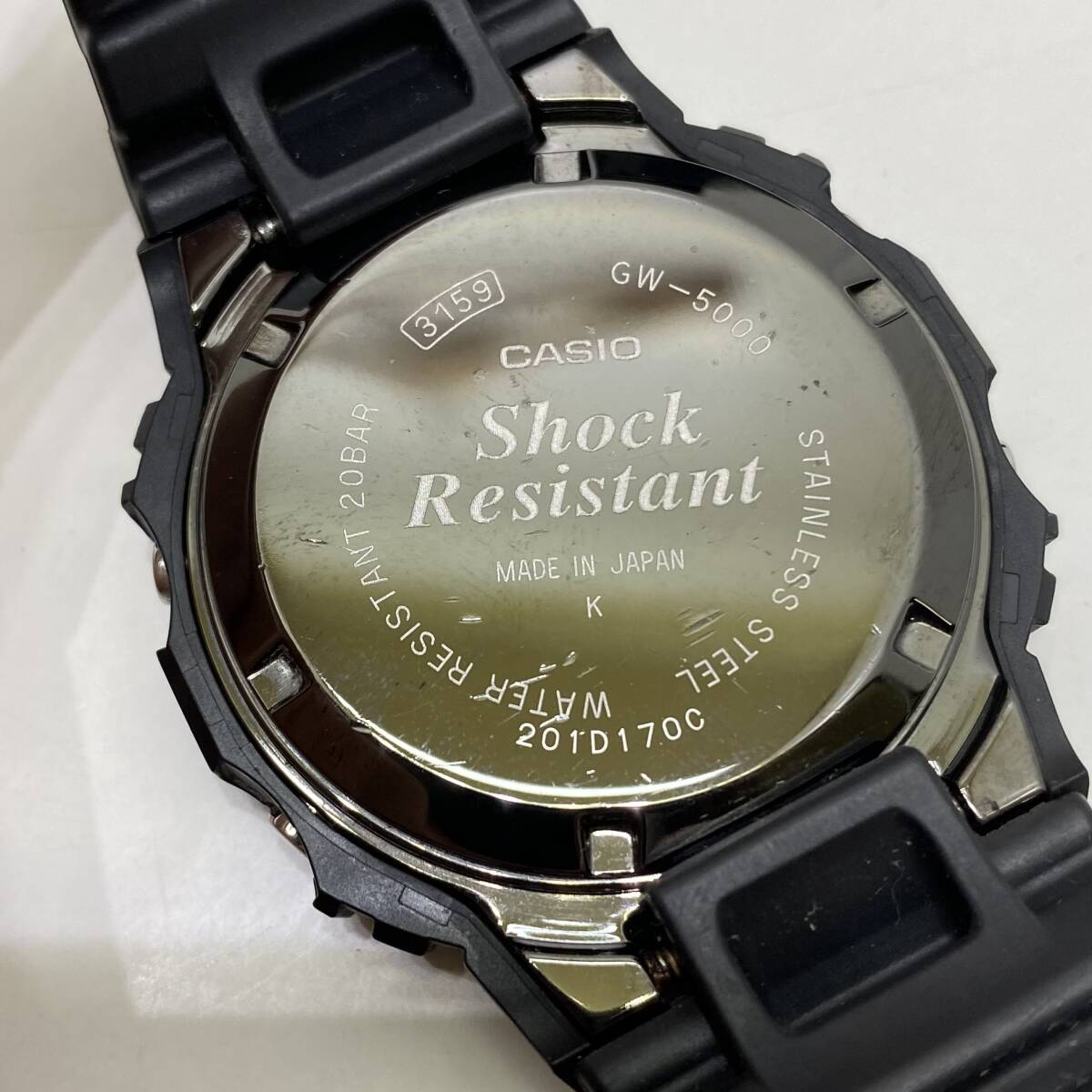 【中古】CASIO G-SHOCK タフソーラー デジタル腕時計 GW-5000 3159 ブラック 1円～_画像6