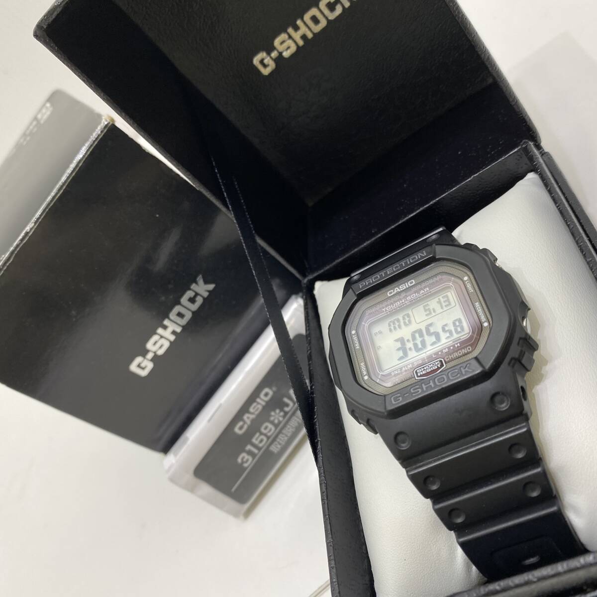 【中古】CASIO G-SHOCK タフソーラー デジタル腕時計 GW-5000 3159 ブラック 1円～_画像1