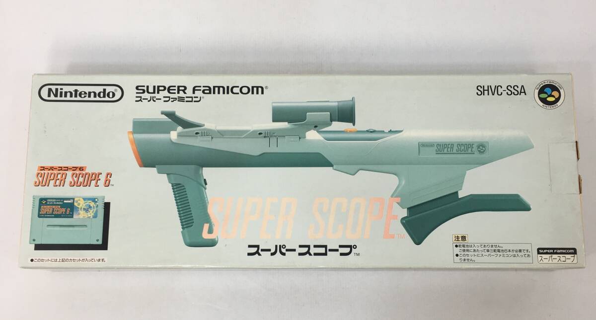: １円～ [ジャンク] Nintendo スーパーファミコン SUPER SCOPE 6 スーパースコープ  動作確認未/商品保証不可 現状品 箱ヤケ有の画像1