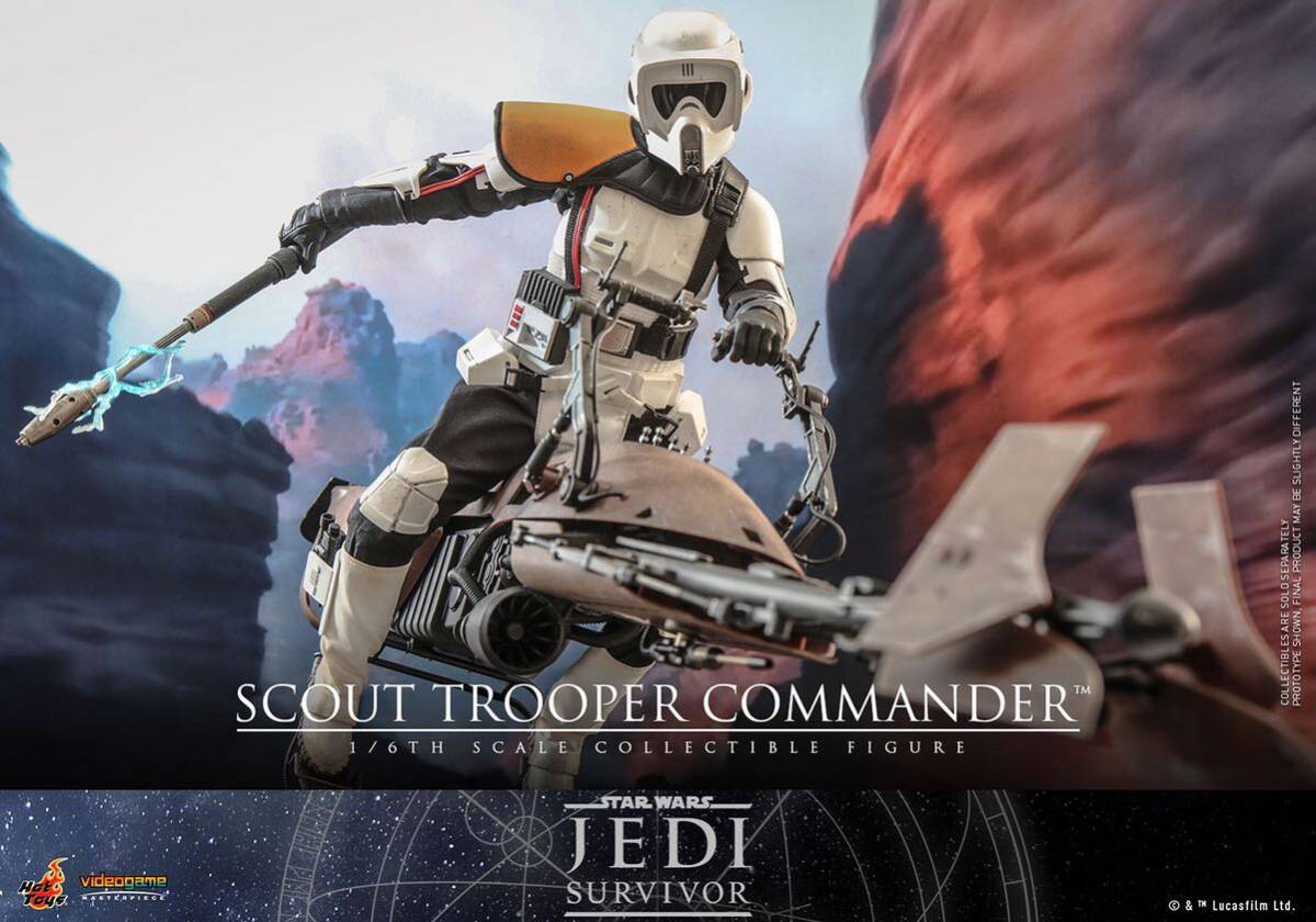 新品未開封 ホットトイズ VGM53 StAR WARS サバイバー1/6 スカウト・トルーパー・コマンダー Scout Trooper Commander (検MMS734 745 736)_画像4