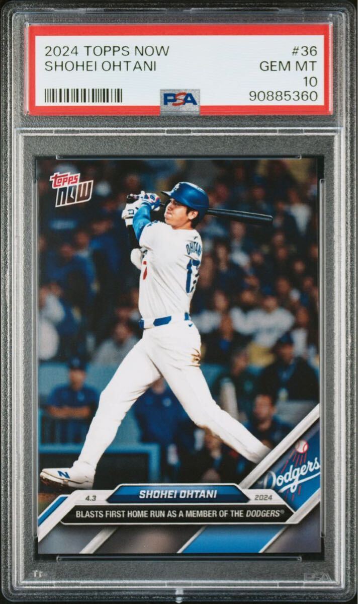 【PSA10】Topps Now 大谷翔平 2024 Dodgers #36 Shohei Ohtani Los Angeles 60_画像1