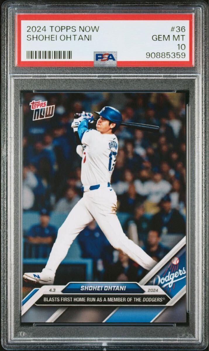【PSA10】Topps Now 大谷翔平 2024 Dodgers #36 Shohei Ohtani Los Angeles 59_画像1