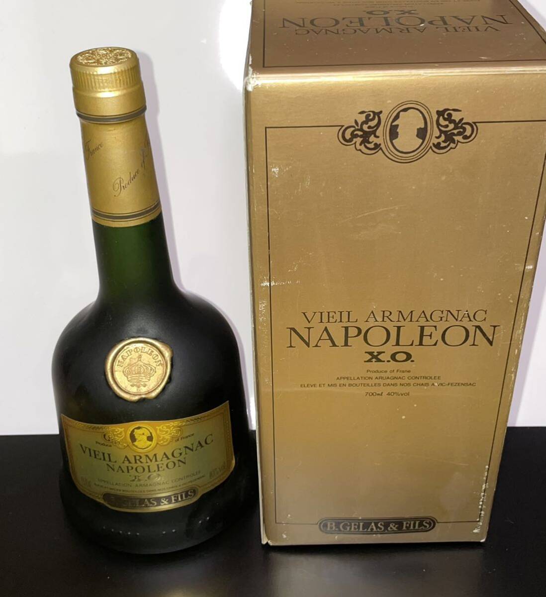 RE502a 未開栓古酒 B. GELAS & FILS VIEIL ARMAGNAC NAPOLEON XO ジュラス＆フィス ヴィエイユアルマニャック ナポレオン 70cl(700ml 40%)の画像8