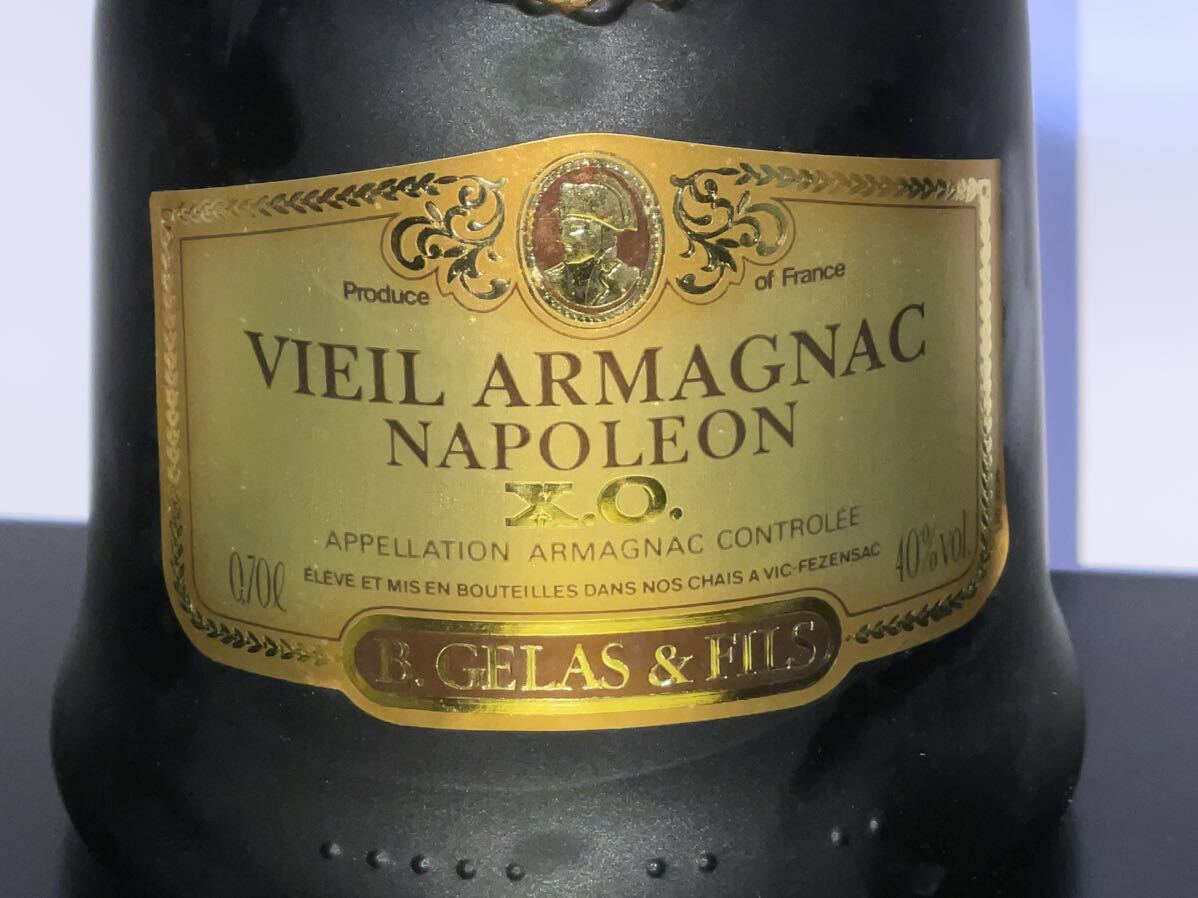 RE502a 未開栓古酒 B. GELAS & FILS VIEIL ARMAGNAC NAPOLEON XO ジュラス＆フィス ヴィエイユアルマニャック ナポレオン 70cl(700ml 40%)の画像4
